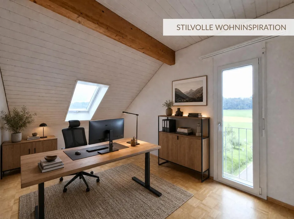 Dachwohnung mit Weitsicht und gemütlichem Charakter