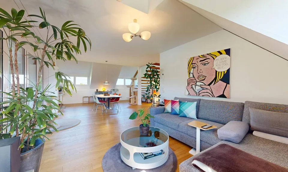 Erstklassige 3.5-Zimmer-Maisonette-Dachwohnung