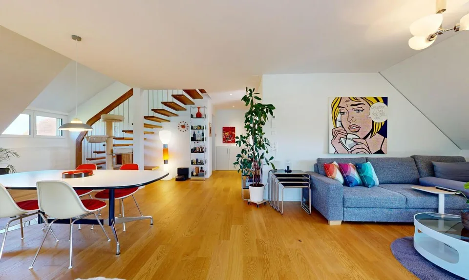 Erstklassige 3.5-Zimmer-Maisonette-Dachwohnung