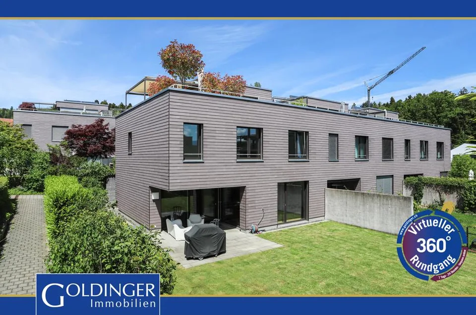 Modernes Reihen-Eck-Einfamilienhaus mit Westgarten,  Dachterrasse u...