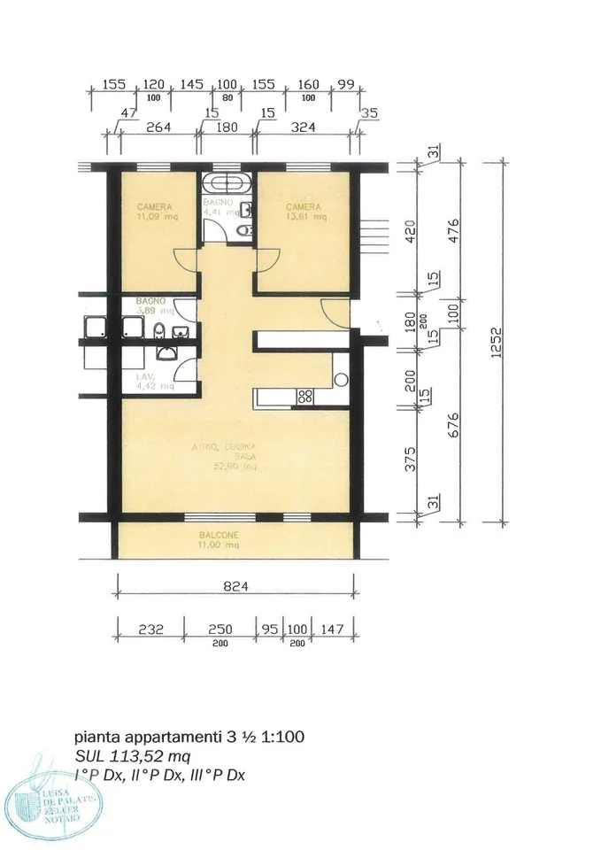 LUMINOSO 3.5 LOCALI CON AMPIO BALCONE A STABIO – photo 11 sur 11