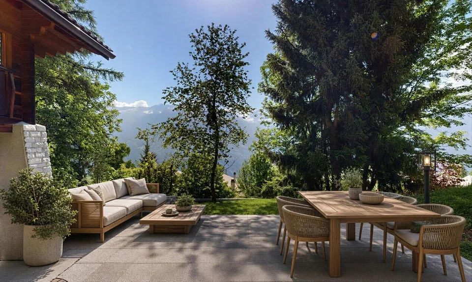 Magnifique chalet de montagne avec vue panoramique à Hérémence
