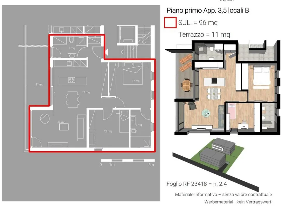 Elegante 3.5 locali con terrazzo e garage a Gordola – photo 7 of 19