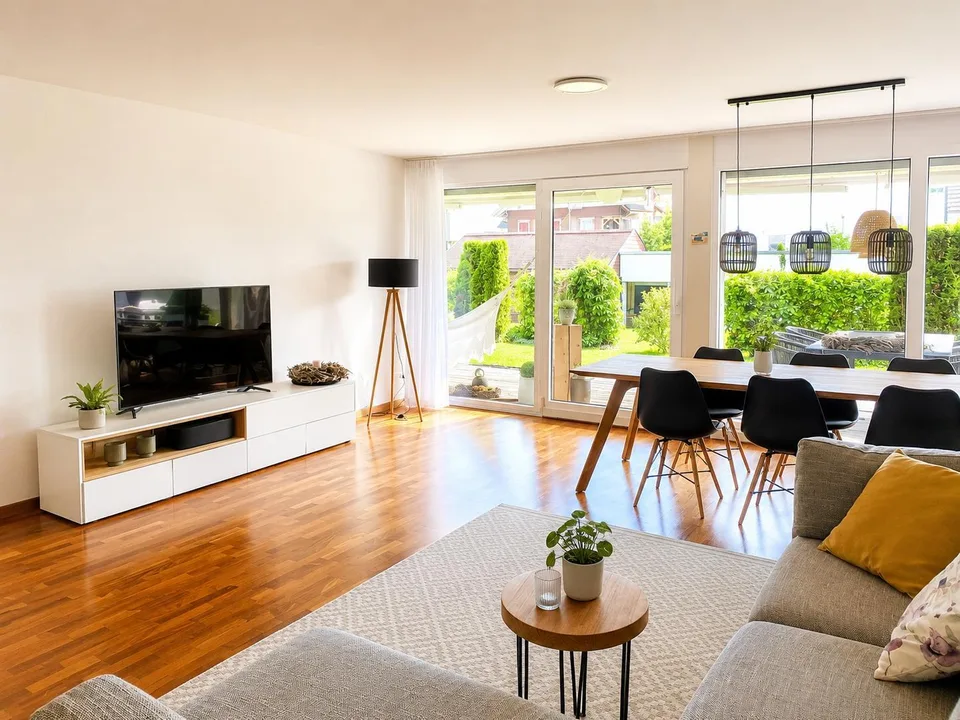 4.5 Zimmer Wohnung im Erdgeschoss mit grossem Gartenanteil
