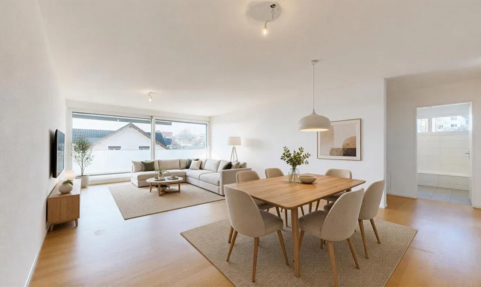 Moderne 3.5-Zi.-Wohnung mit grossem Balkon und Option für 2 Parkplätze