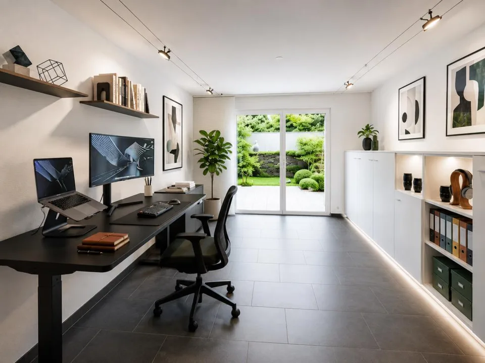 Architektonisches Reihenhaus mit Weite, Licht und Privatsphäre in G... – Foto 12 von 18