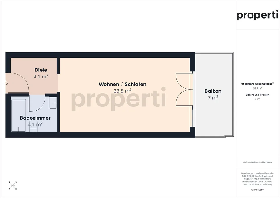 Helle 1.5-Zimmer-Wohnung mit Balkon, Davos Dorf – Foto 13 von 14