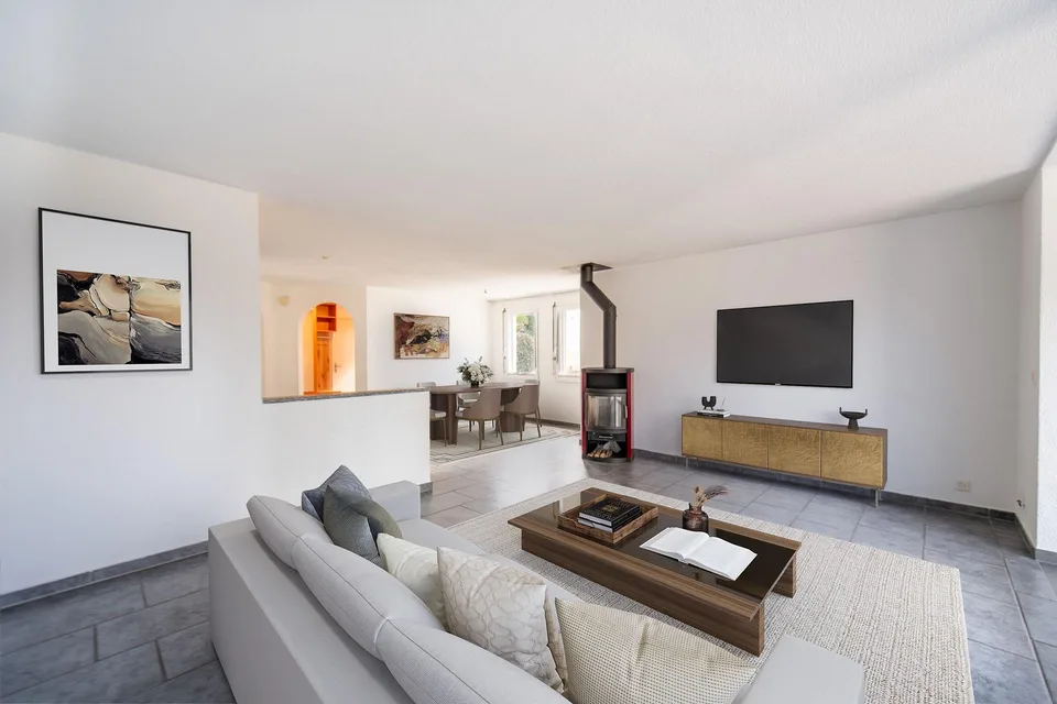 Ankommen und wohlfühlen: 6.5-Zimmer-Doppelhaushälfte in familienfre...