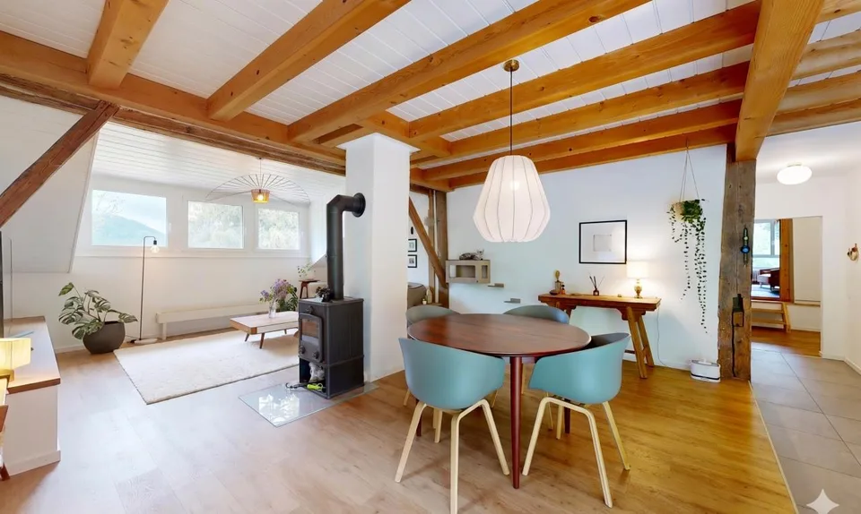 Ferme 1640 rénovée : 2 appts + immense grange à fort potentiel