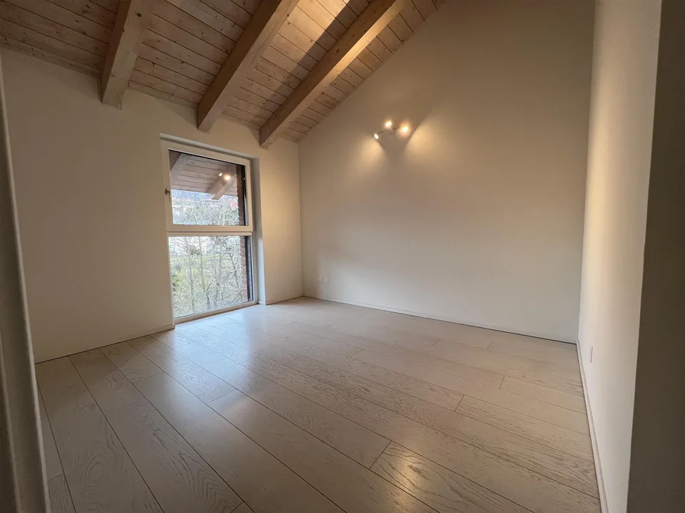 Moderno attico con tetto a vista in vendita a Cadro