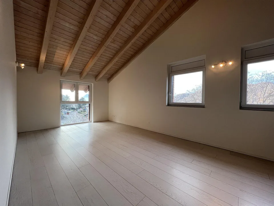 Moderno attico con tetto a vista in vendita a Cadro