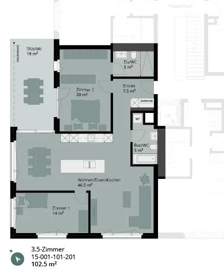 Ihr zukünftiger Wohn(t)raum - 3.5-Zimmerwohnung mit weitläufigem Ga... – photo 10 of 11