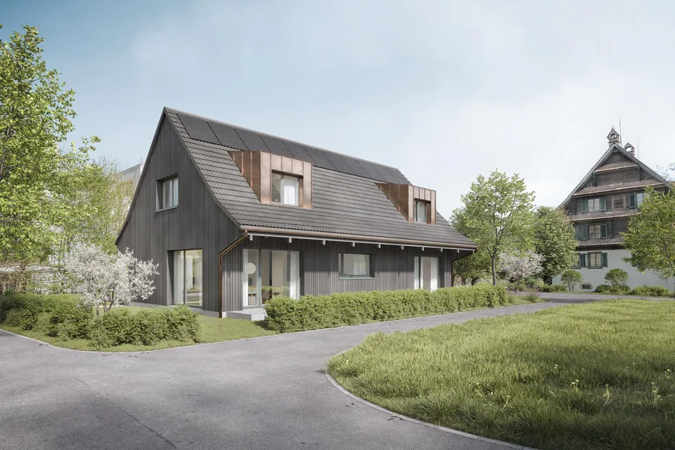 Bewilligtes Neubauprojekt Einfamilienhaus Klostermatt Cham