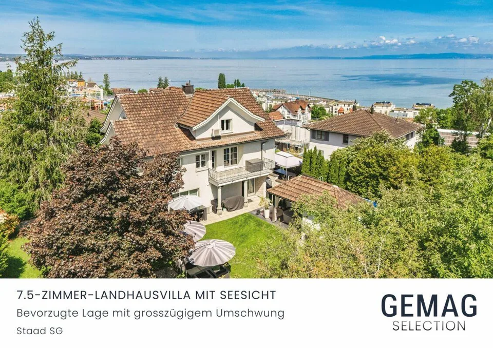 7.5-Zimmer-Landhausvilla mit Seesicht auf grossem Grundstück