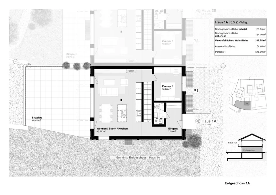 5.5-Zimmer-Doppeleinfamilienhaus als hochwertiger Erstwohnsitz (1A)... – Foto 13 von 15