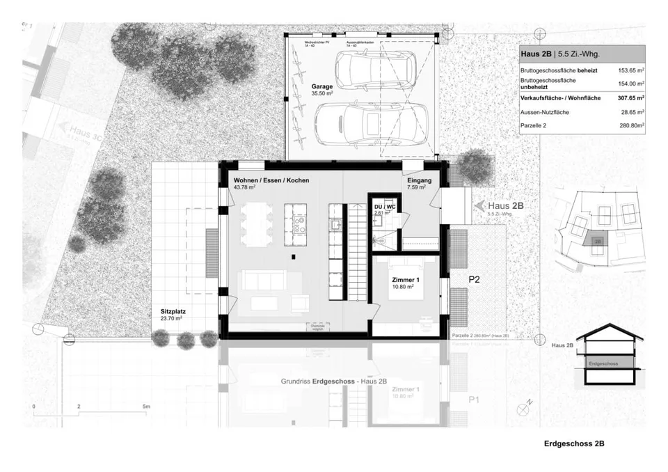 5.5-Zimmer-Doppeleinfamilienhaus als hochwertiger Erstwohnsitz (2B)... – Foto 11 von 14