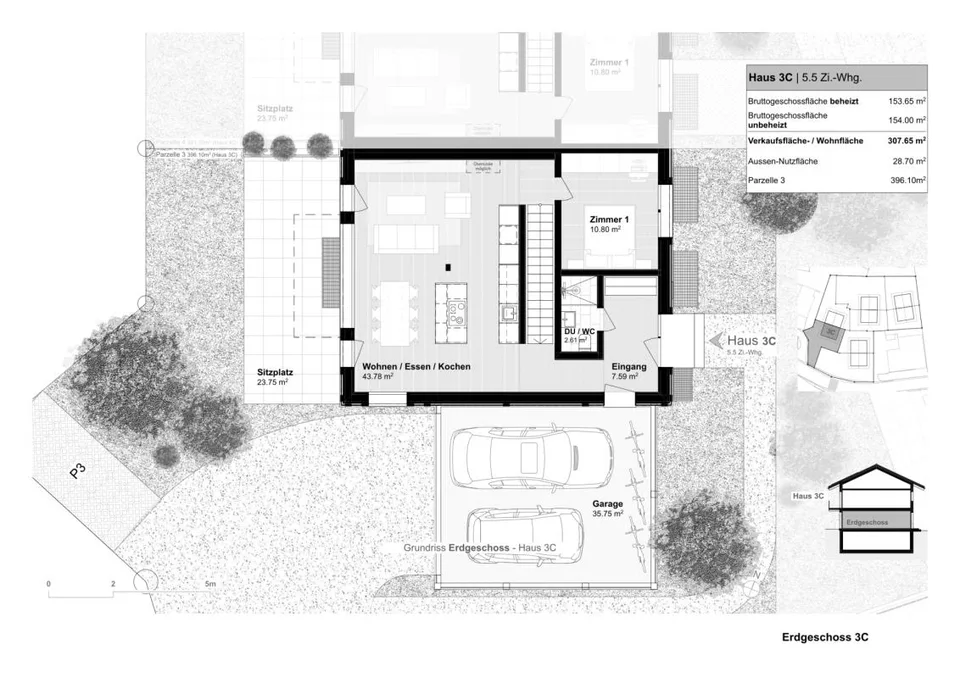 5.5-Zimmer-Doppeleinfamilienhaus als hochwertiger Erstwohnsitz (3C)... – Foto 12 von 15