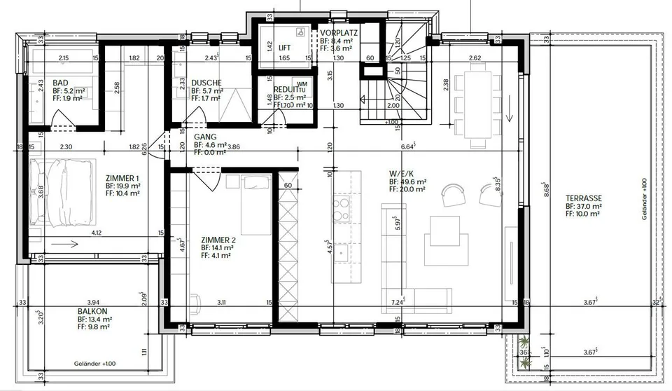 Neubauprojekt Cube: Exklusive Attikawohnung – Foto 14 von 17
