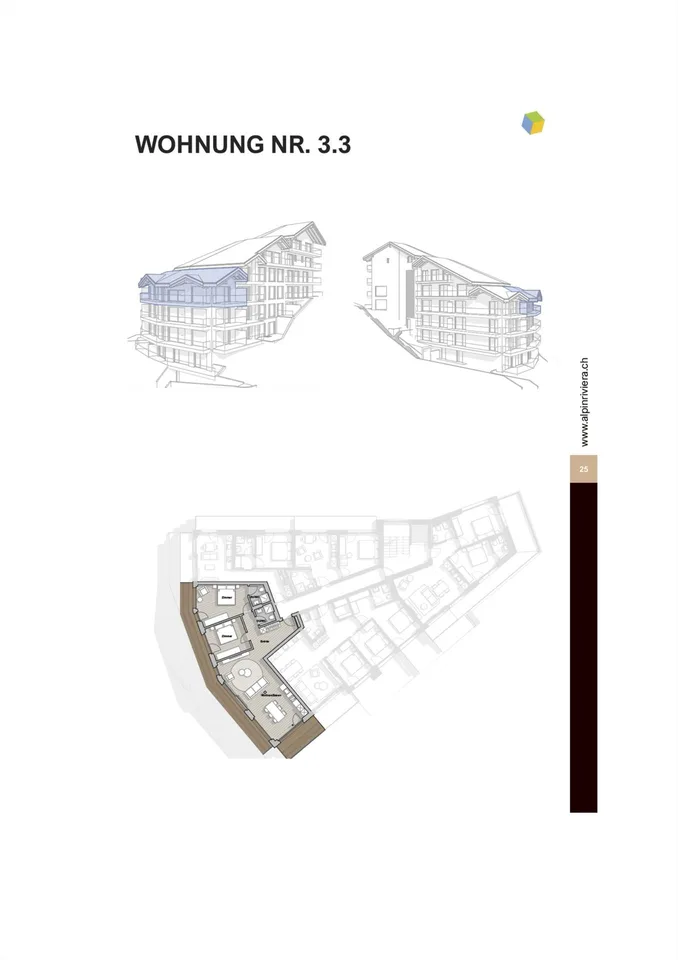 Erstwohnsitz - MFH Escape 3.5 Zimmerwohnung Attika Nr. 3.3