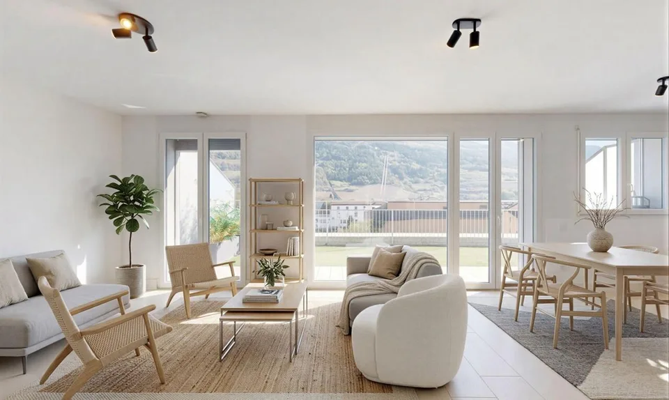 Superbe 3.5 pièces en dernier étage à Sion avec grande terrasse