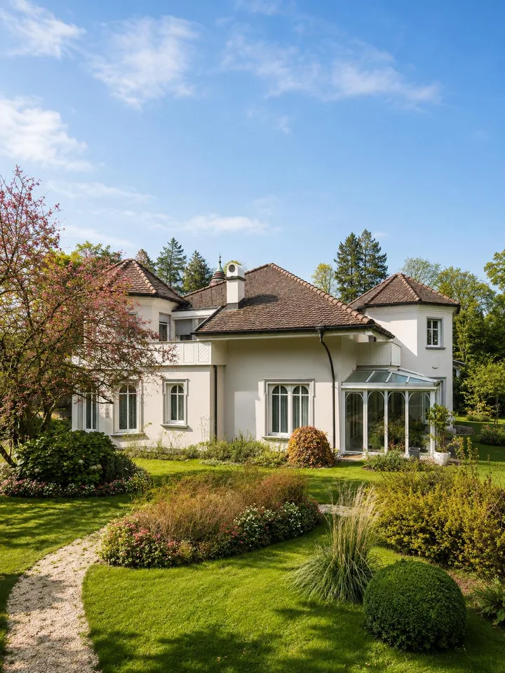 Rarität in Kastanienbaum: Villa mit unbebautem Bauland