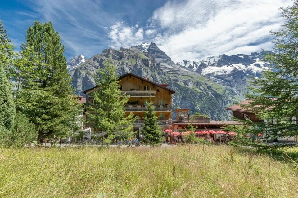 3-Zimmerwohnung mit Aussensitzplatz im Haus Murmeli, Mürren