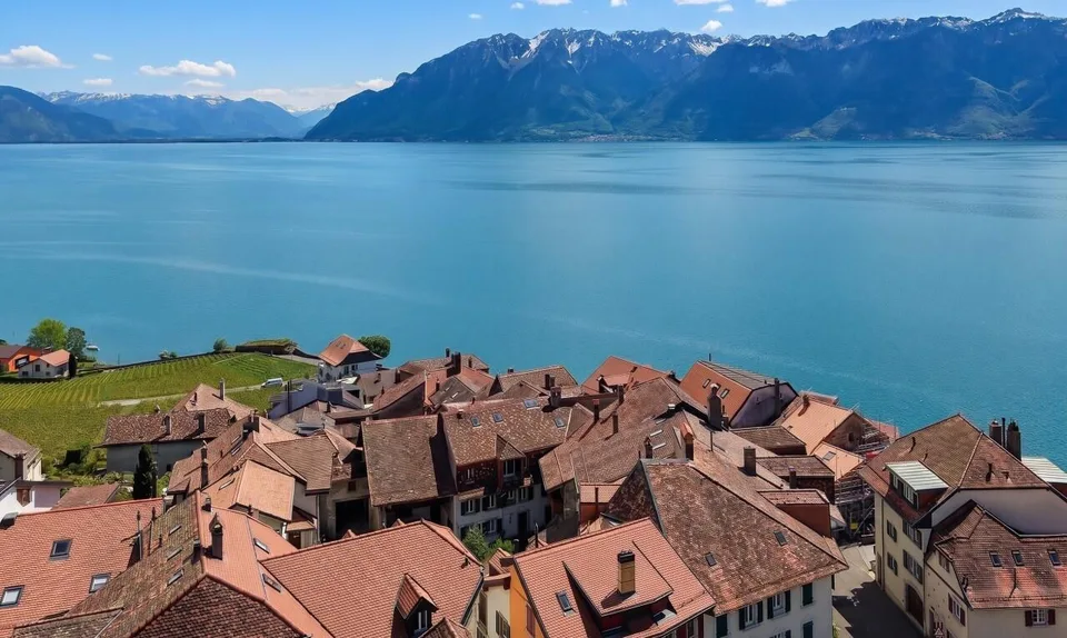 Maison vigneronne du XVIIᵉ rénovée – Vue lac &amp; Alpes au cœur de Rivaz
