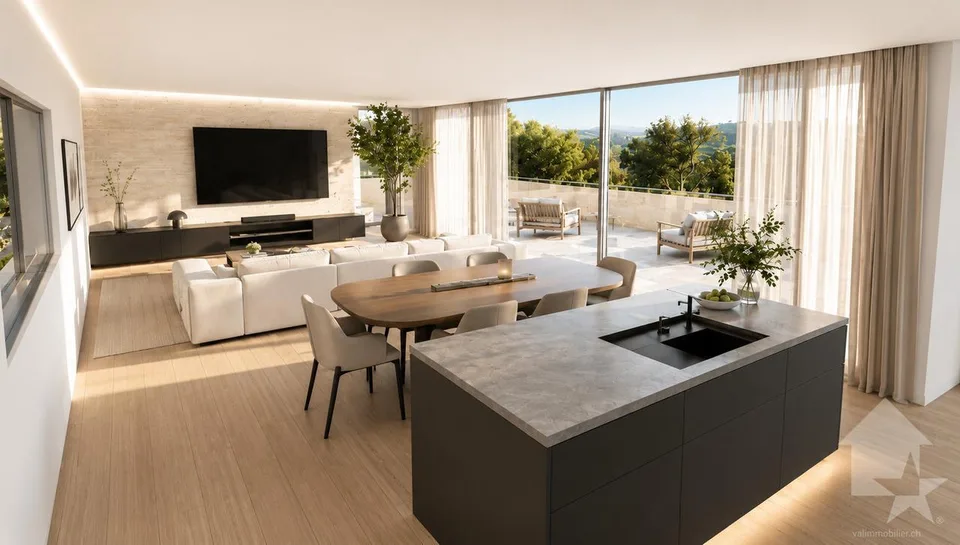 Magnifique projet d'attique de 215 m2, garage double et terrasses !
