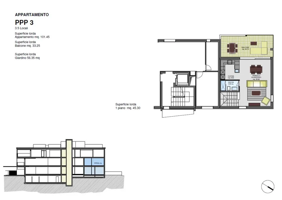 APPARTAMENTO DUPLEX 3.5 LOCALI CON GIARDINO - NUOVA COSTRUZIONE