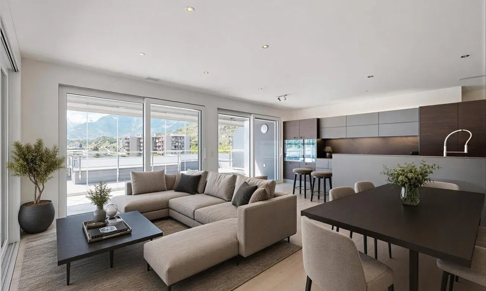 Außergewöhnliches Penthouse mit großer Terrasse in Sion