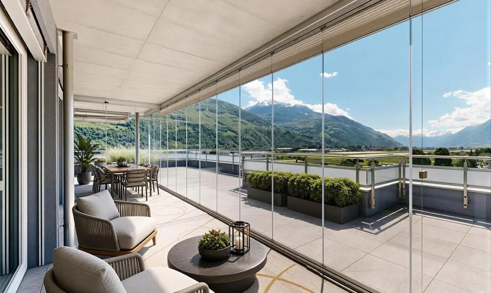Außergewöhnliches Penthouse mit großer Terrasse in Sion