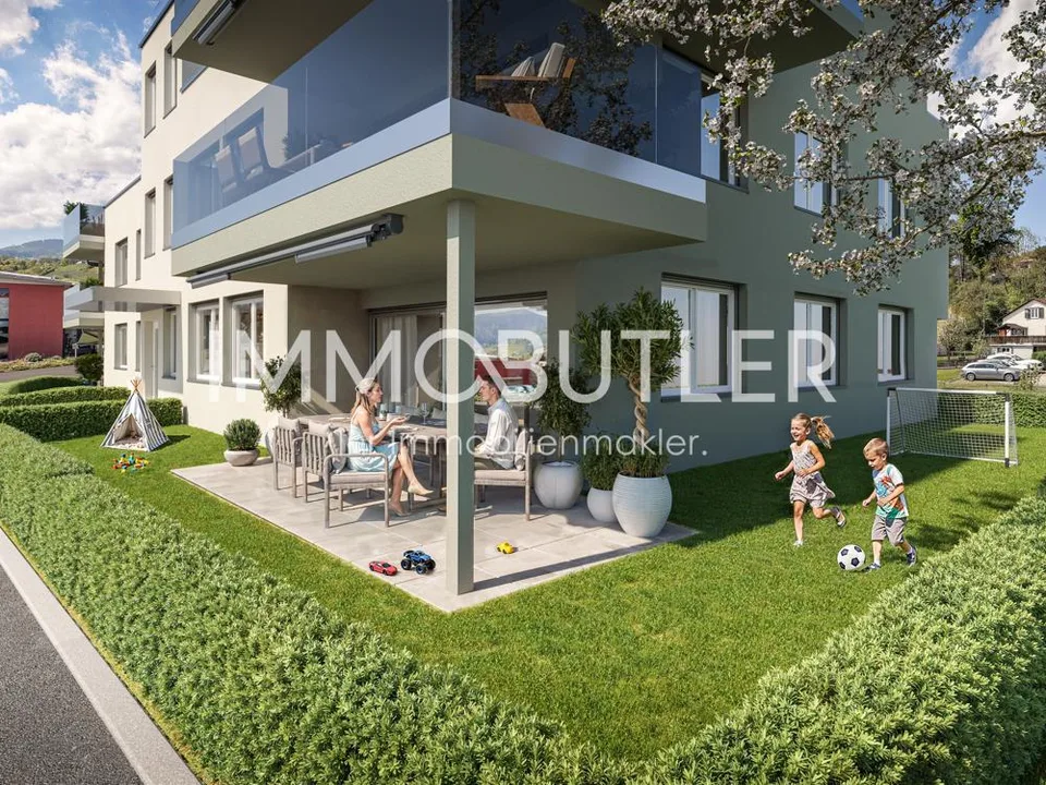 Familienoase im Neubau mit privatem Garten