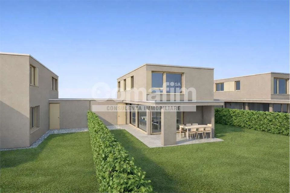 Ville moderne di nuova realizzazione di 5.5 locali a Caslano