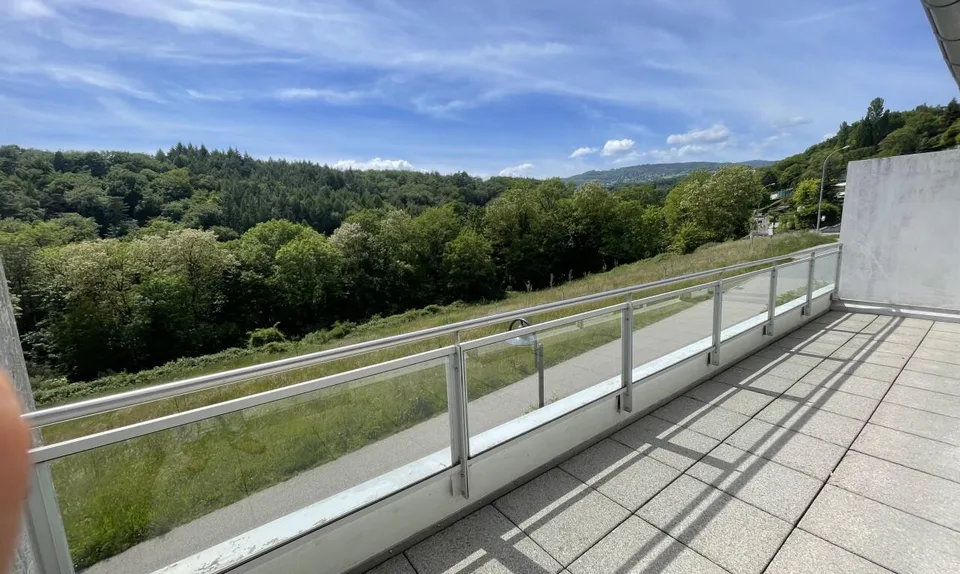 Sovrastante la foresta e un frutteto