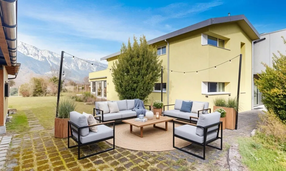 Villa contemporanea con vista sulle Dents du Midi e potenziale unico