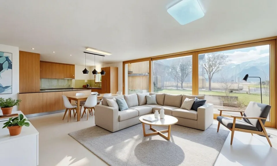Villa contemporanea con vista sulle Dents du Midi e potenziale unico