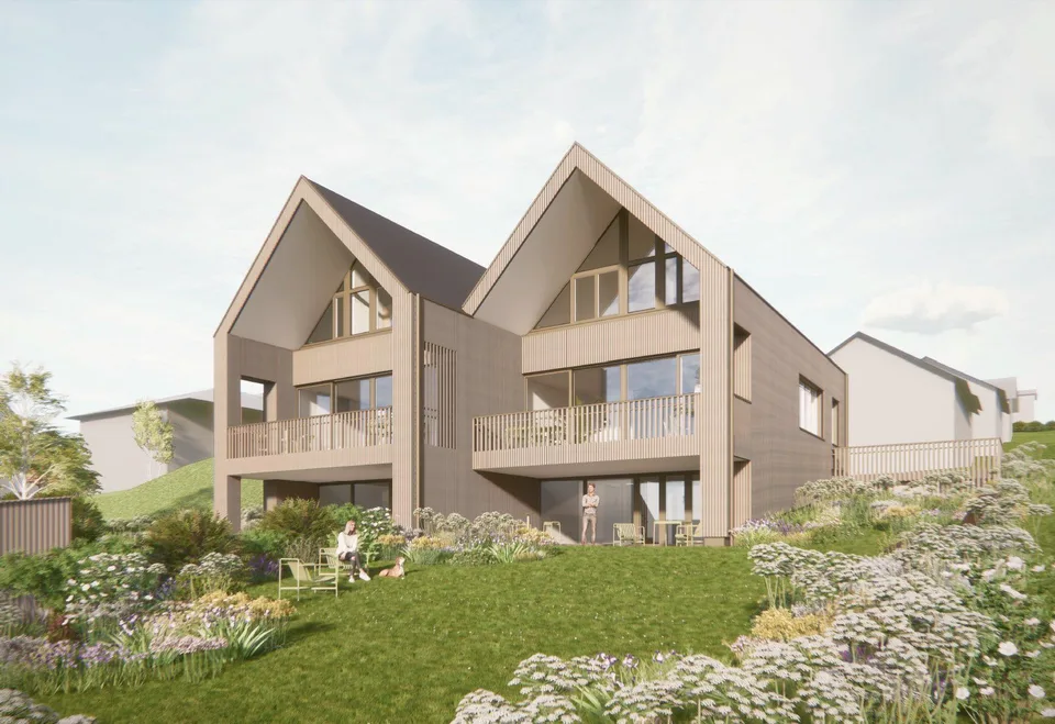 Zwei exklusive 5.5 Zimmer Einfamilienhäuser mit grossem Garten und ...