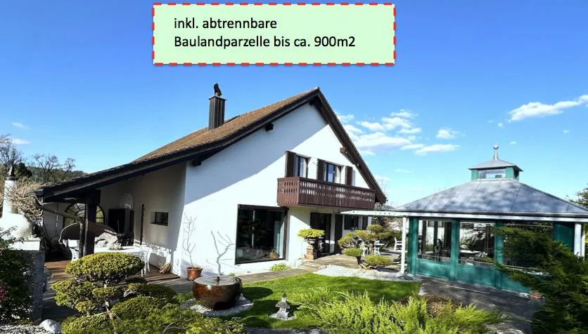 Wohnjuwel  in  ruhiger Oase &  Baulandparzelle als Zen Garten