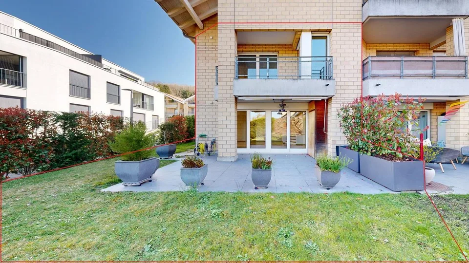4-Zimmer-Maisonettwohnung mit Garten und Einstellplatz im Baurecht