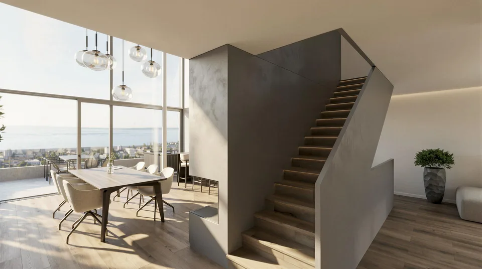 Maisonette-Wohnung mit Panoramasicht