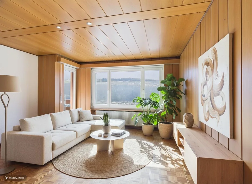 Grosszügige Wohnung mit Garage und Panorama-Aussicht in erhöhter Lage
