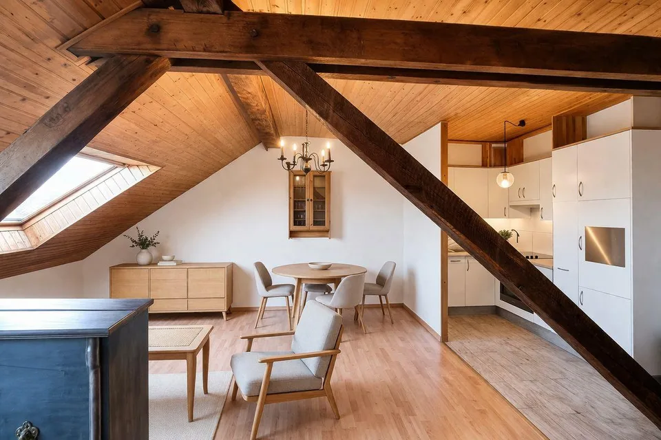 Dachwohnung mit Charakter und Ausbaupotenzial in Basel