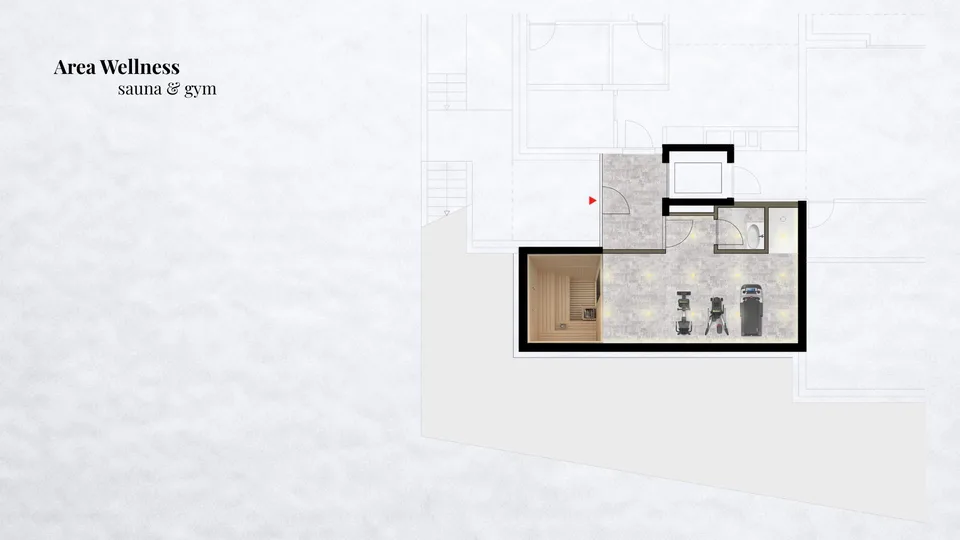 Moderno 3.5 locali con terrazza privata e wellness comune