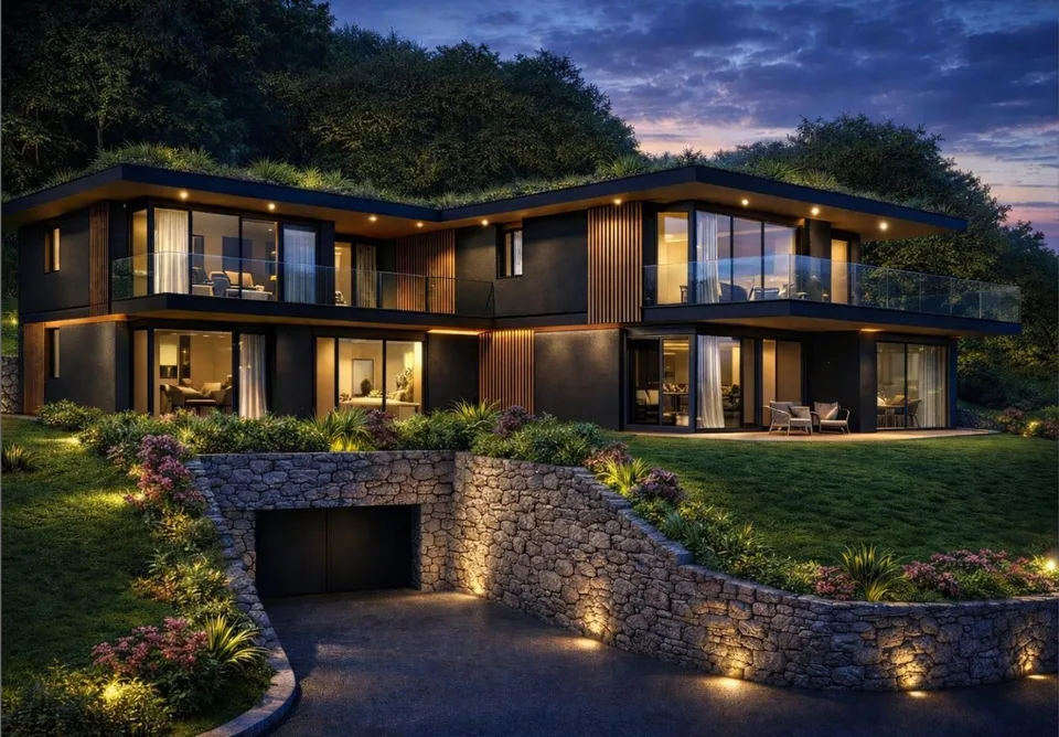 Moderno 3.5 locali con terrazza privata e wellness comune