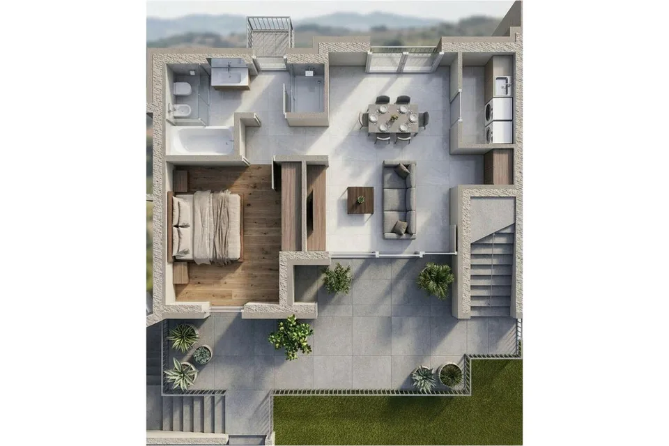 NEUE 2-ZIMMER-WOHNUNG MIT GARTEN IN CADEMARIO
