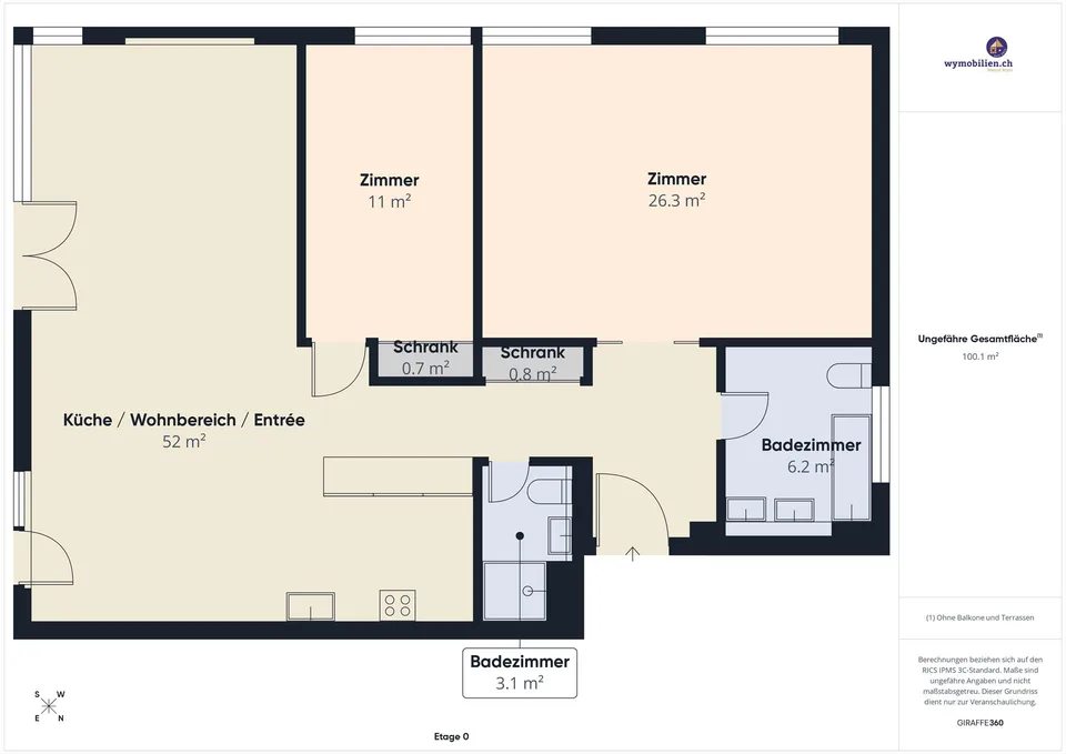 Grosszügige 3.5-Zimmer-Eigentumswohnung mit 30 m² Terrasse – photo 12 of 15