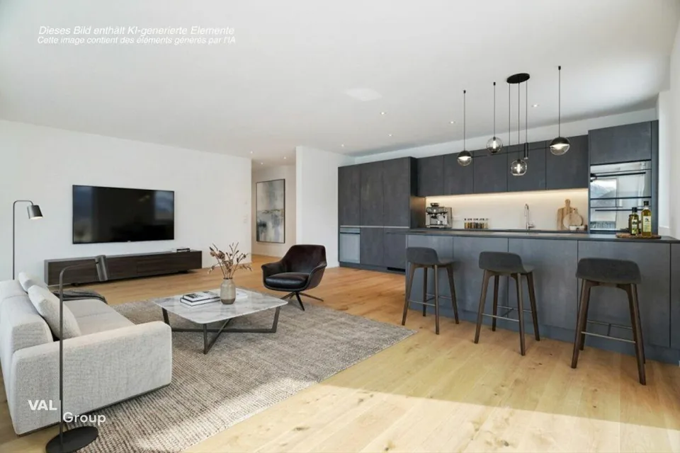 Einzigartige 4.5-Zimmer-Attikawohnung in Visp - modernes Wohnen mit...