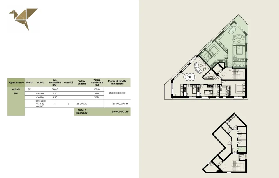 ORIGLIO RESIDENZA ORIGAMI · NUOVO 3.5 LOCALI DI DESIGN – foto 7 di 8