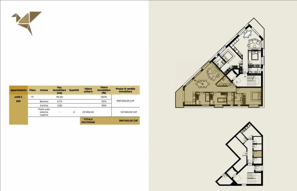 ORIGLIO RESIDENZA ORIGAMI · NUOVO 4.5 LOCALI DI DESIGN – Foto 8 von 9