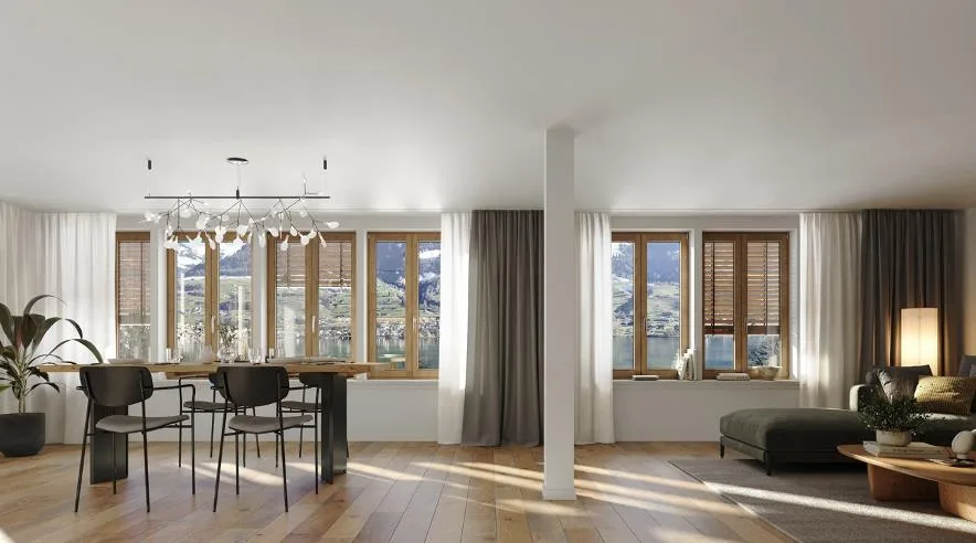 Traumhaftes Wohnen am Sarnersee – Neubau-Duplex mit Seeblick